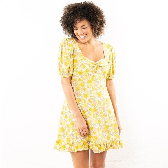 Faithfull the Brand Agathe Mini Dress in Grey Garden - Picture 4 of 7